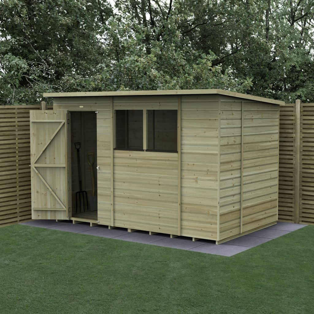SPP1062WM_3-1024x1024-1.jpg 10 x 6 Beckwood Pent Shed with 2 Windows - Image 1